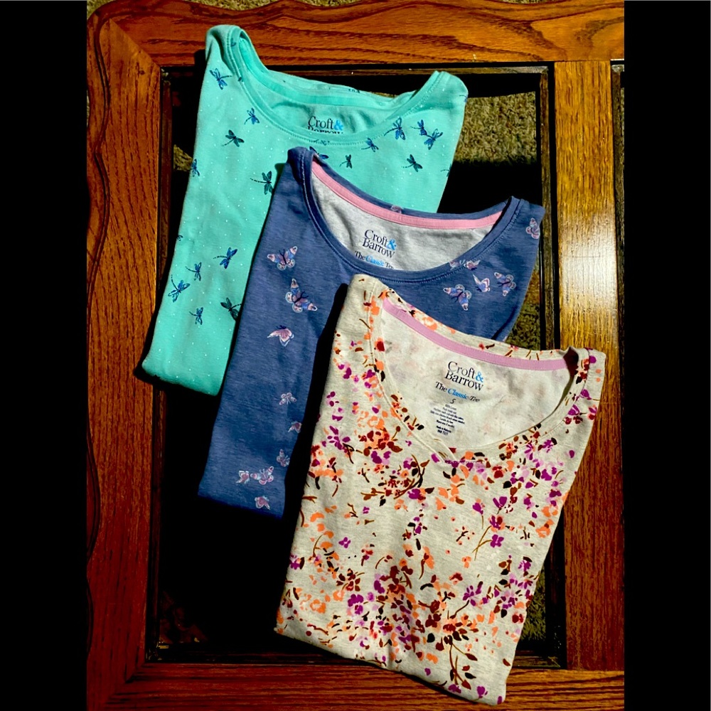 CROFT & BARROW - Bundle of 3 Summer Tees size S